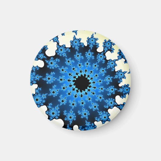 Aimant OEil blanc et bleu (Devant)