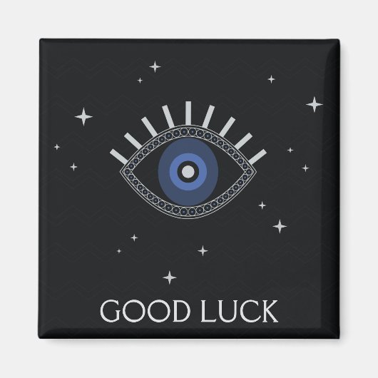 Aimant Oeil bleu, protection des yeux mauvais, bonne chan (Devant)