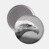 Aimant Oeil d'aigle noir et blanc (Recto/Verso)
