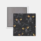 Aimant Oeil de chat noir (Recto/Verso)