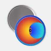 Aimant Oeil De L'Aimant Rond Soleil (Recto/Verso)