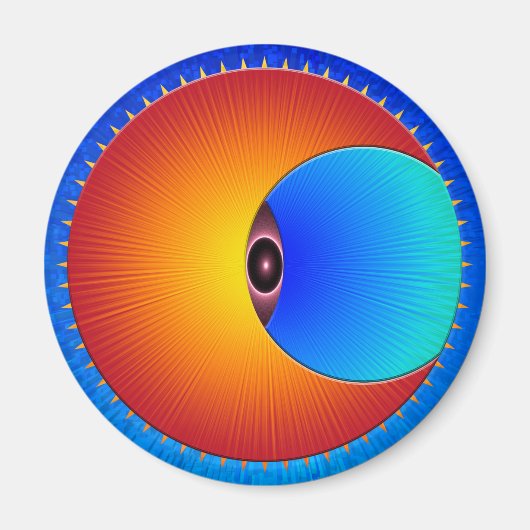 Aimant Oeil De L'Aimant Rond Soleil (Devant)