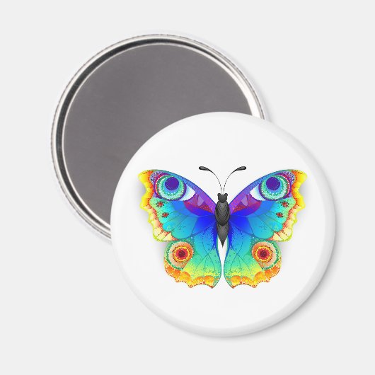 Aimant Oeil de paon arc-en-ciel (Recto/Verso)