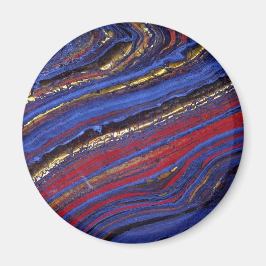 Aimant Oeil de tigre, hématite et jaspe (Devant)