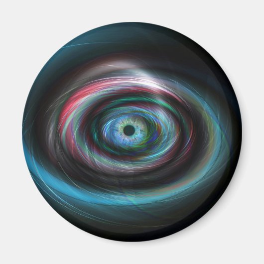 Aimant Oeil futuriste de pistes lumineuses (Devant)