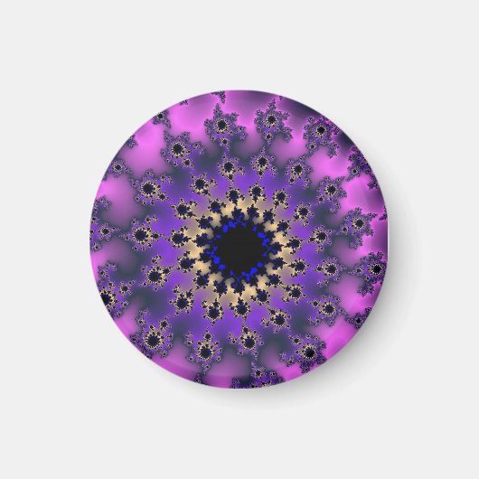 Aimant Oeil mauve métallique (Devant)
