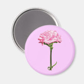 Aimant Œillet rose (Recto/Verso)