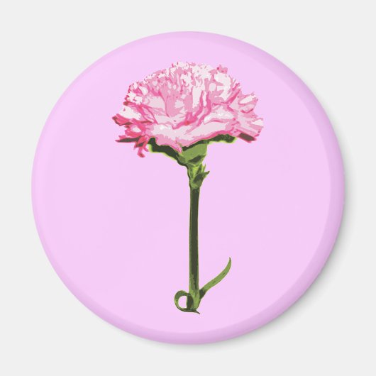 Aimant Œillet rose (Devant)