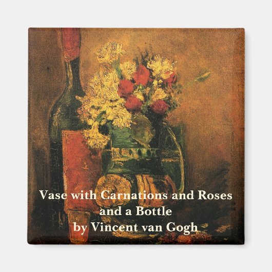 Aimant Œillets, roses et un flacon par Vincent van Gogh (Devant)