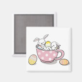 Aimant Oeuf de lapin de Pâques (Recto/Verso)