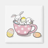 Aimant Oeuf de lapin de Pâques (Devant)