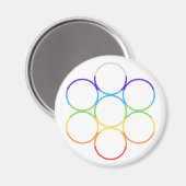 Aimant Oeuf de vie Chakra Round (Recto/Verso)