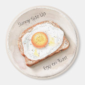 Aimant Œuf sur le plat sur toast (Devant)