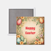 Aimant Oeufs Collection Vintage de Pâques (Recto/Verso)