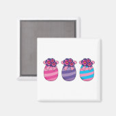 Aimant Oeufs de Pâques aux fleurs et au ruban (Recto/Verso)