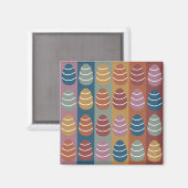 Aimant Œufs de Pâques Colorés Joyeuses Pâques (Recto/Verso)