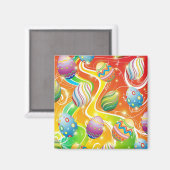 Aimant Oeufs de Pâques Design ornemental (Recto/Verso)