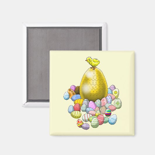 Aimant Oeufs de poulet de Pâques (Recto/Verso)