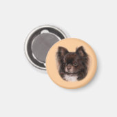 Aimant Oeuvre artisanale du pastel Chihuahua (Recto/Verso)