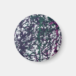 Aimant Œuvre d'art en marbre violet, vert, rose