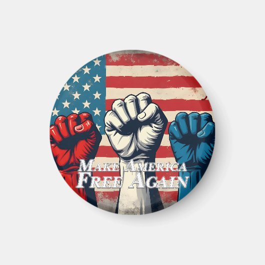 Aimant Œuvre d'art Make America Free Again (Devant)