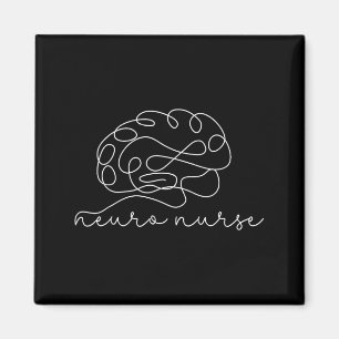 Aimant Œuvre d'art minimaliste sur le cerveau de l'infirm