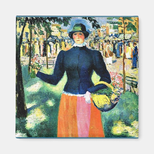 Aimant Oeuvre de Kazimir Malevich, Flower girl (Devant)