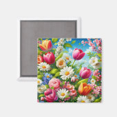 Aimant OEuvre florale/printanière (Recto/Verso)