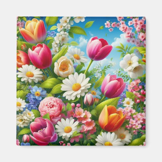 Aimant OEuvre florale/printanière (Devant)