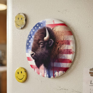 Aimant Œuvres d'art majestueuses de bison américain et de