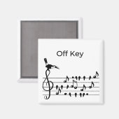 Aimant Off Key, toucan, oiseau chanteur (Recto/Verso)