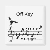 Aimant Off Key, toucan, oiseau chanteur (Devant)