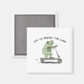 Aimant Off To Praise The Lord, Funny Christian  (Recto/Verso)