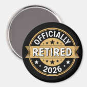 Aimant Officiellement retraité 2026 (Recto/Verso)