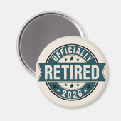Aimant Officiellement retraité 2026 (Recto/Verso)