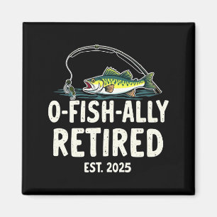Aimant Officiellement Retraité Ét 2025 Retraite Pêcheur P