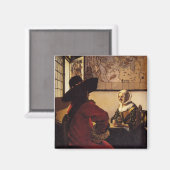 Aimant Officier et fille riante (Recto/Verso)