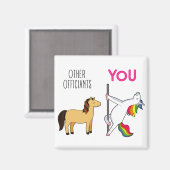 Aimant Officier mariage Unicorn Drôle Proposition (Recto/Verso)