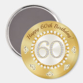 Aimant Offres pas chères, cadeaux pour 60e anniversaire,  (Recto/Verso)