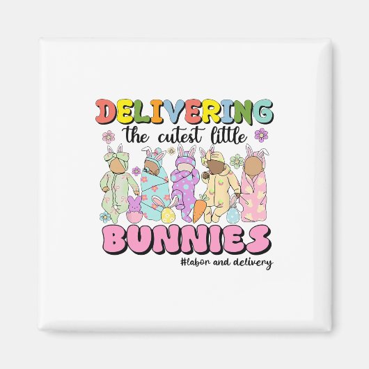 Aimant Offrir La Main D'Oeuvre Et La Livraison De Bunnies (Devant)