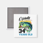 Aimant Ofish &#; Years Old &#; Birthday Fishing B (Recto/Verso)