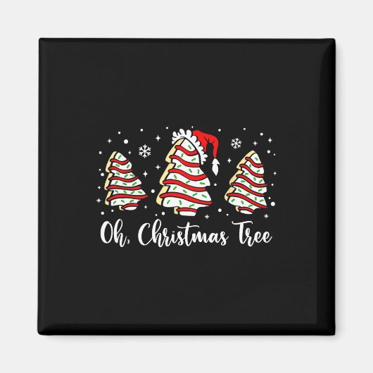 Aimant Oh arbre de Noël Santa Hat gâteaux Debbie Funny Xm (Devant)