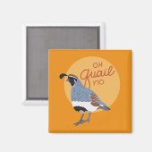 Aimant Oh Caille Non Caille de Gambel Illustrée (Recto/Verso)