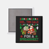 Aimant Oh ceci nécessite un pull de Noël de tableur (Recto/Verso)