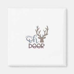Aimant Oh Cerf Design Rétro Classique