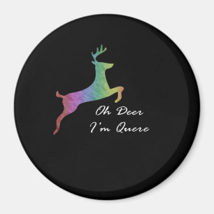 Aimant Oh Cerf Drôle Drôle Jeu de Mots Fierté LGBT Célébr