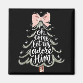 Aimant Oh Come Let Us Adore Him Nativity Christmas Tree C (Devant)