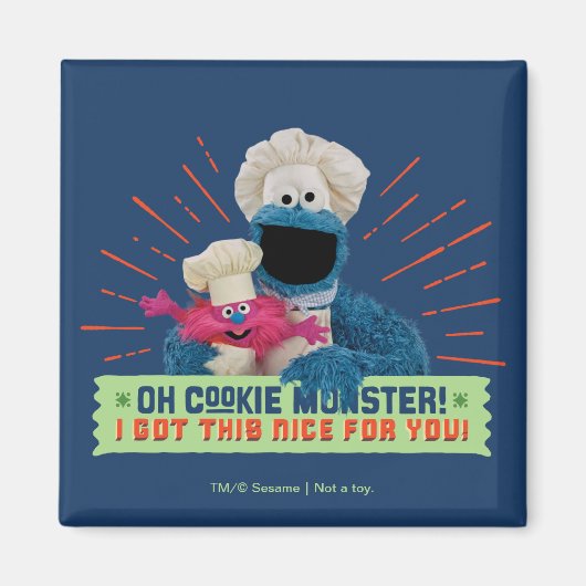 Aimant Oh Cookie Monster ! J'Ai Compris Ça Bien Pour Toi (Devant)