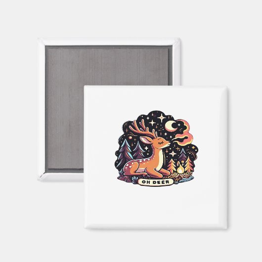 Aimant Oh Deer Contemporary Graphic Vibe  (Recto/Verso)