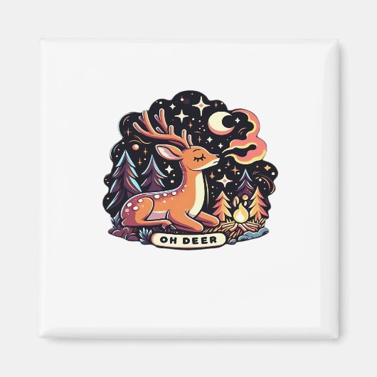 Aimant Oh Deer Contemporary Graphic Vibe  (Devant)